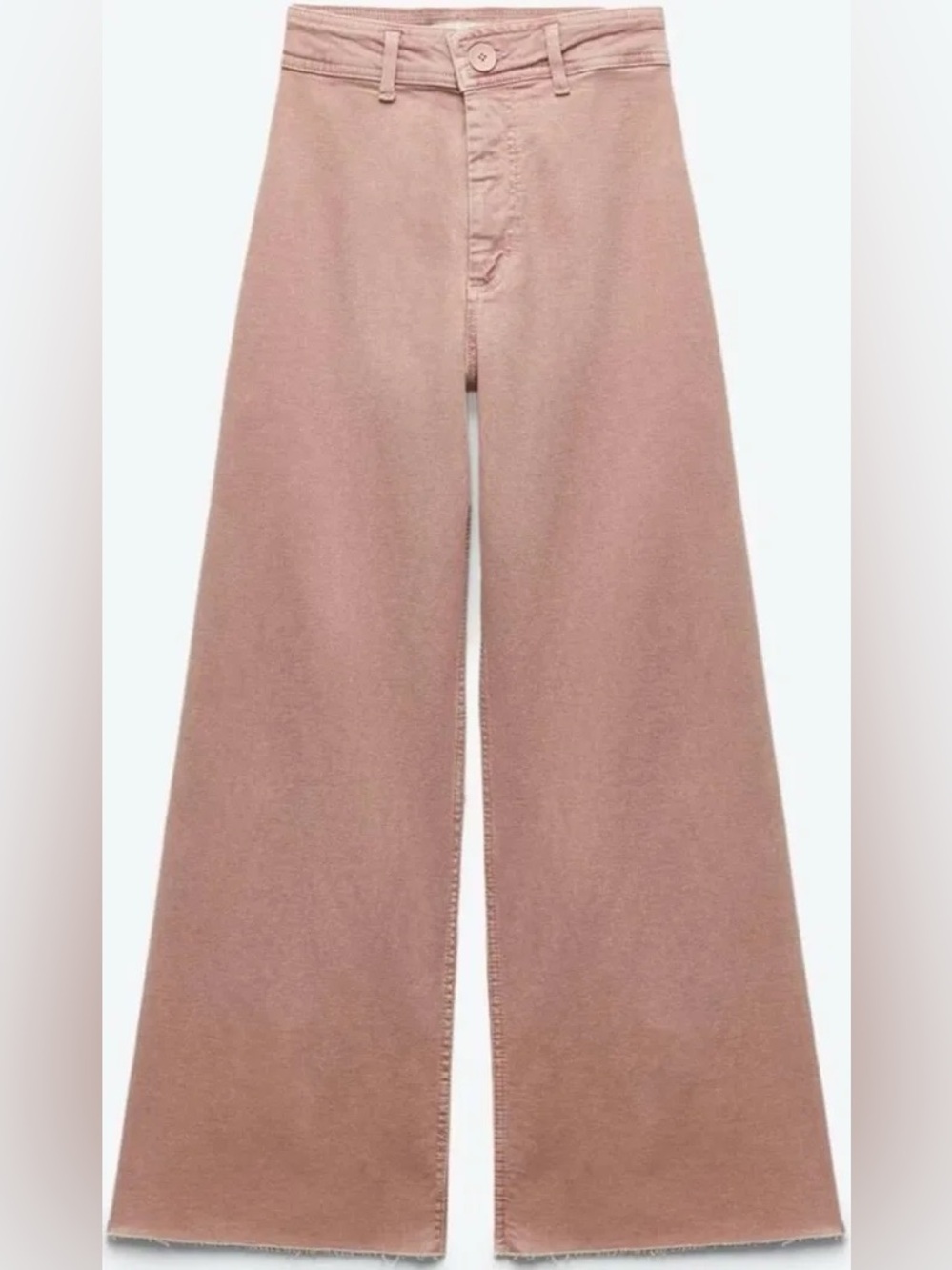 Brand New w Tags! ZARA High Rise Wide-Leg Marine Rose Jeans Size 38
